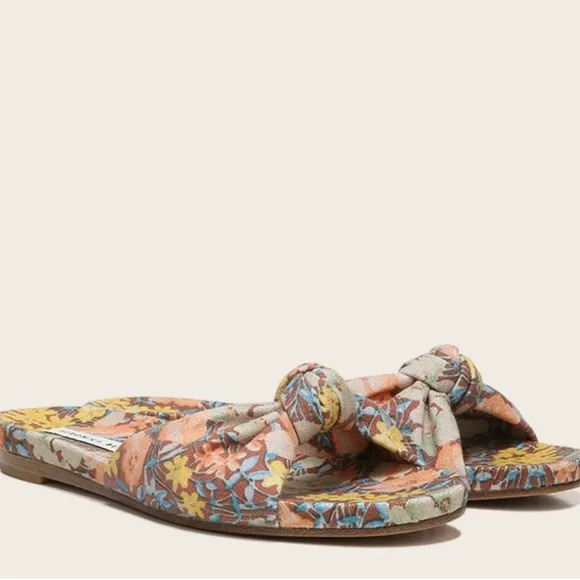 New Veronica Beard Etra Floral Slide Sandals size 8.5 flats