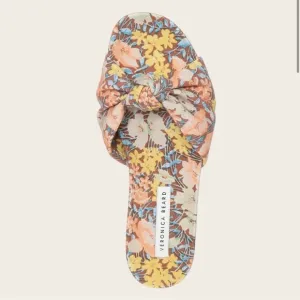 New Veronica Beard Etra Floral Slide Sandals size 8.5 flats