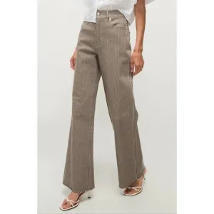 NEW VERONICA BEARD taylor high rise wide leg jean in cedar stripe