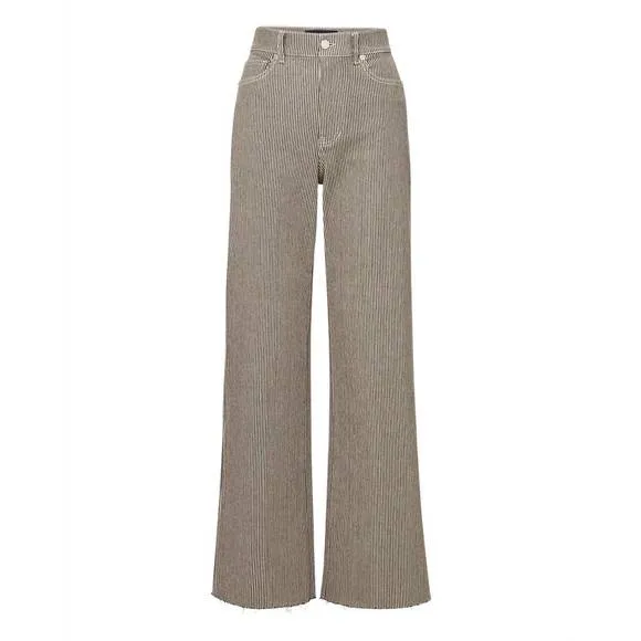 NEW VERONICA BEARD taylor high rise wide leg jean in cedar stripe