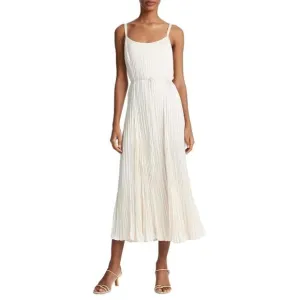 NEW VINCE crushed relaxed slip dress in chiffon