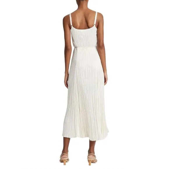 NEW VINCE crushed relaxed slip dress in chiffon