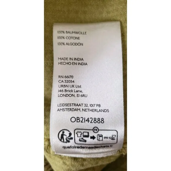 NEW WE THE FREE BY FREE PEOPLE GALLIVANTING CORD SKORT GOLD OLIVE SZ 27