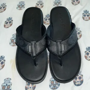 New  w/o tags Coach Men's Limited Edition Slides - Black - Sizes 42 or size 9 D