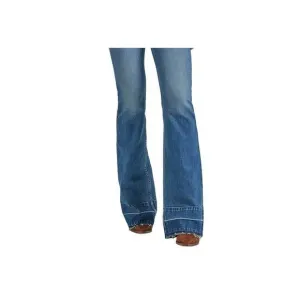 NEW WRANGLER women's retro mid rise mae trouser jeans in medium vintage