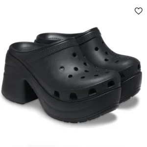 NEW Crocs Siren Clog Black Platform Heeled Y2K Lightweight Sandals Slides W9 W10