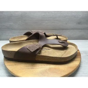 NIB Birkenstock Gizeh Oiled Leather In Habana 0743831 Men’s 12