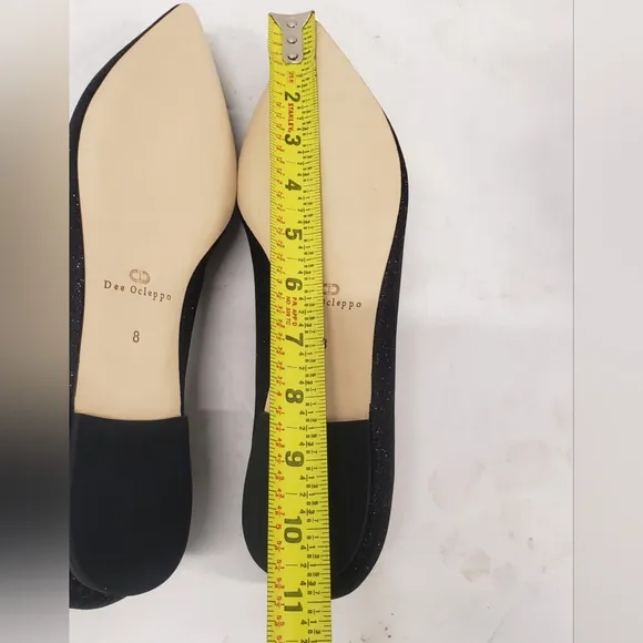 NIB DEEE OCLEPPO BALLERINA POINT TOE EMBELLISHED FLATS SZ 8