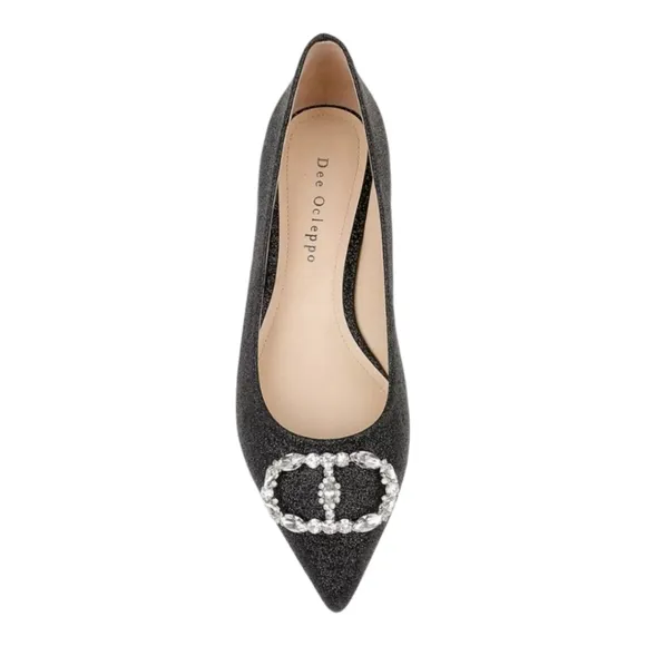 NIB DEEE OCLEPPO BALLERINA POINT TOE EMBELLISHED FLATS SZ 8