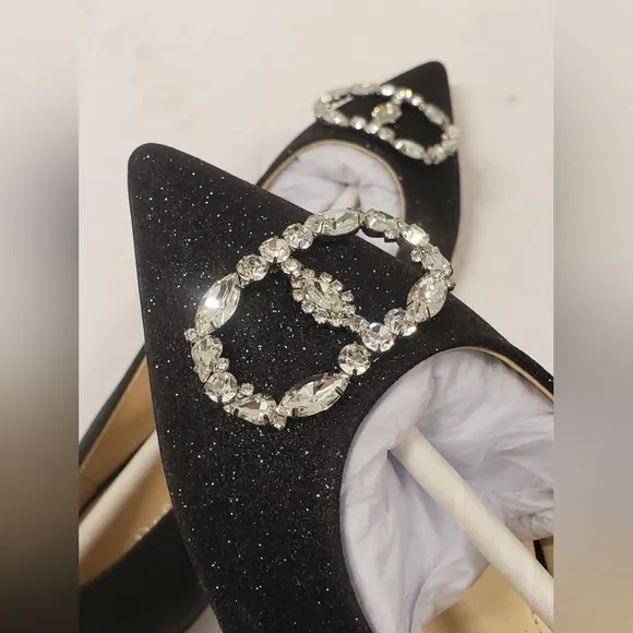 NIB DEEE OCLEPPO BALLERINA POINT TOE EMBELLISHED FLATS SZ 8