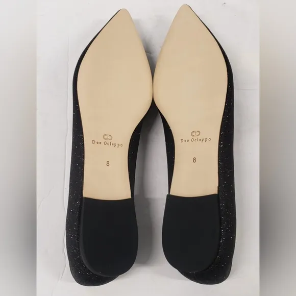 NIB DEEE OCLEPPO BALLERINA POINT TOE EMBELLISHED FLATS SZ 8