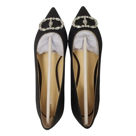NIB DEEE OCLEPPO BALLERINA POINT TOE EMBELLISHED FLATS SZ 8