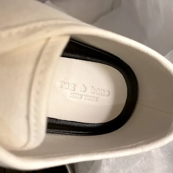 NIB [rag &amp; bone] Retro Court Athletic Tennis Shoe Sneakers White Women’s Sz 9.0