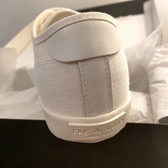 NIB [rag &amp; bone] Retro Court Athletic Tennis Shoe Sneakers White Women’s Sz 9.0