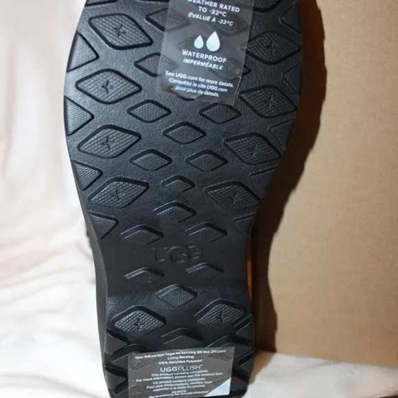 NIB UGG BROWN‎ ADIRONDACK III LEATHER SHEARLING LINED WINTER SNOW BOOTS