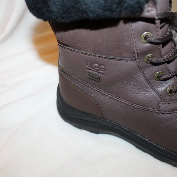 NIB UGG BROWN‎ ADIRONDACK III LEATHER SHEARLING LINED WINTER SNOW BOOTS