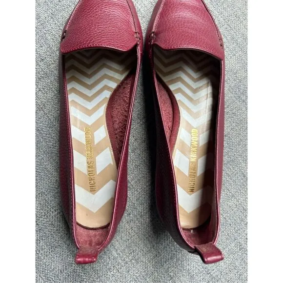 NICHOLAS KIRKWOOD Textured Leather Point-toe Flats
