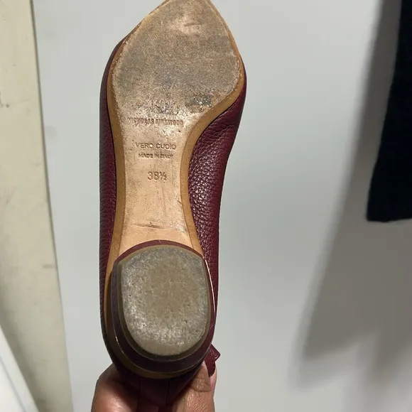 NICHOLAS KIRKWOOD Textured Leather Point-toe Flats