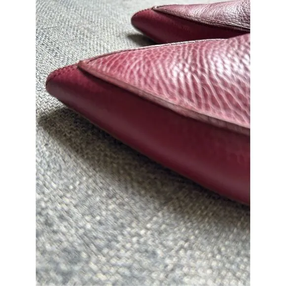 NICHOLAS KIRKWOOD Textured Leather Point-toe Flats