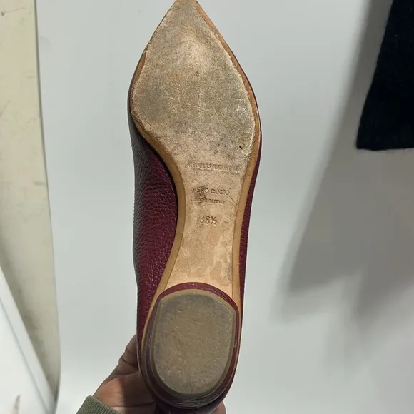 NICHOLAS KIRKWOOD Textured Leather Point-toe Flats