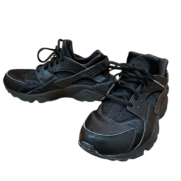 Nike Air Black Sneakers Huarache Running Sandals Performance Tech Wear Women 8.5