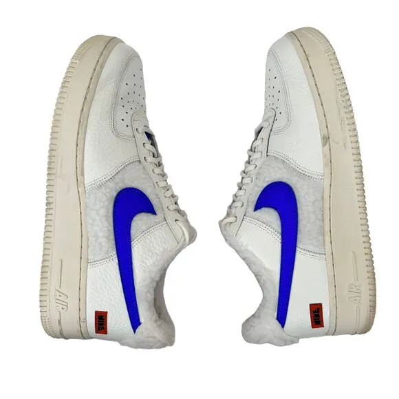 Nike Air Force 1 '07 Low Sherpa Fleece Sneakers Sz 9.5