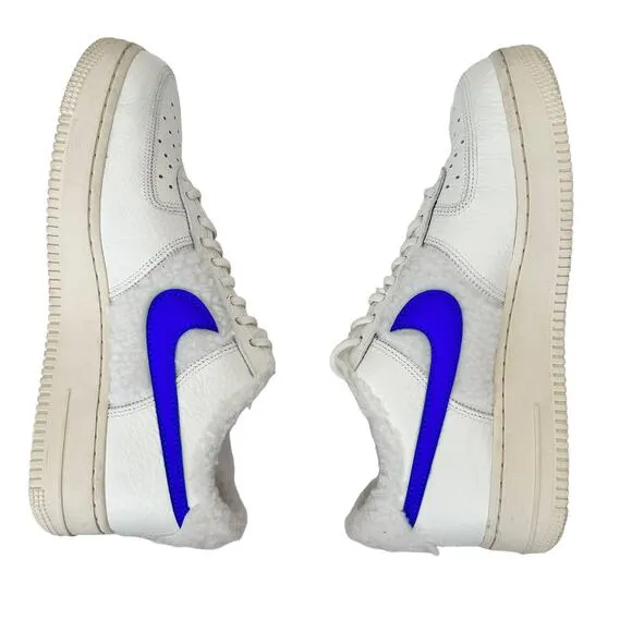 Nike Air Force 1 '07 Low Sherpa Fleece Sneakers Sz 9.5