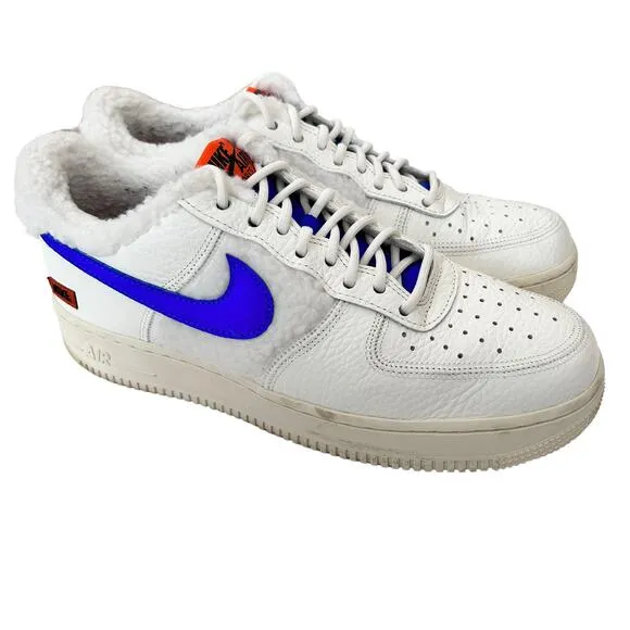 Nike Air Force 1 '07 Low Sherpa Fleece Sneakers Sz 9.5