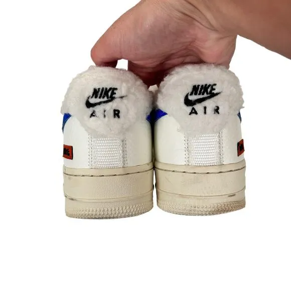 Nike Air Force 1 '07 Low Sherpa Fleece Sneakers Sz 9.5