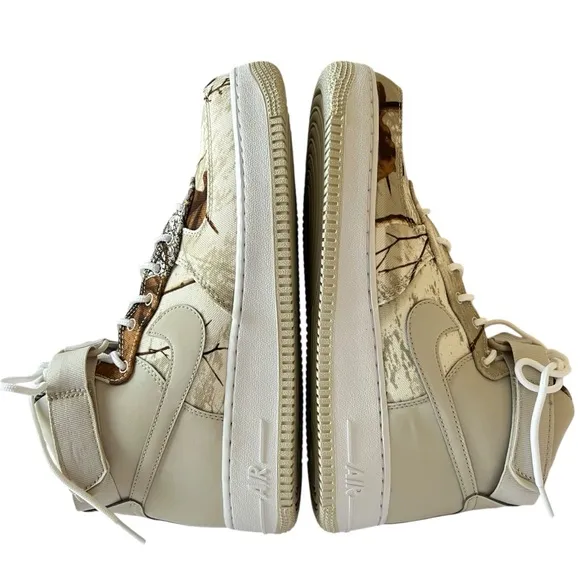 Nike Air Force 1 High 07 LV8 3 x Realtree White Camo Sneakers Mens 9 / Wmns 10.5