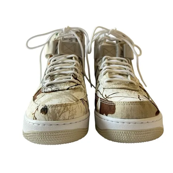 Nike Air Force 1 High 07 LV8 3 x Realtree White Camo Sneakers Mens 9 / Wmns 10.5