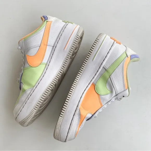 Nike Air Force 1 Shadow Women’s Sneakers Pastel Green White Orange Blue 2022 7.5