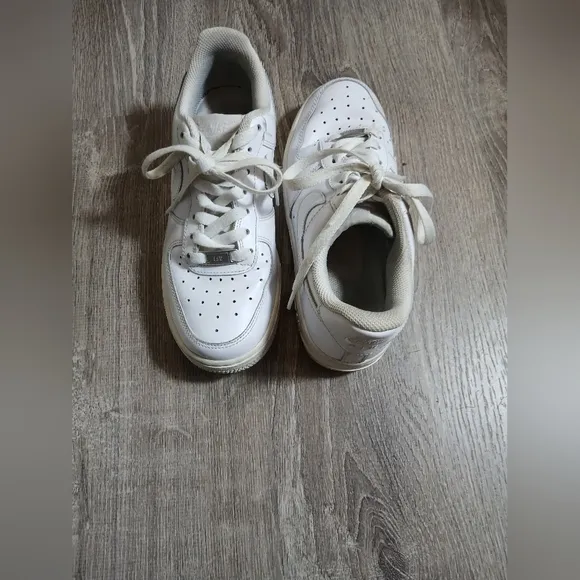 Nike Air Force One Sneakers In White.  Size 7