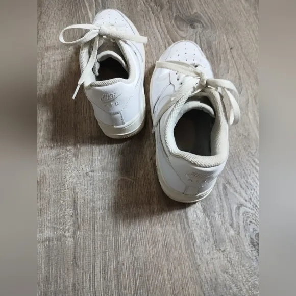 Nike Air Force One Sneakers In White.  Size 7