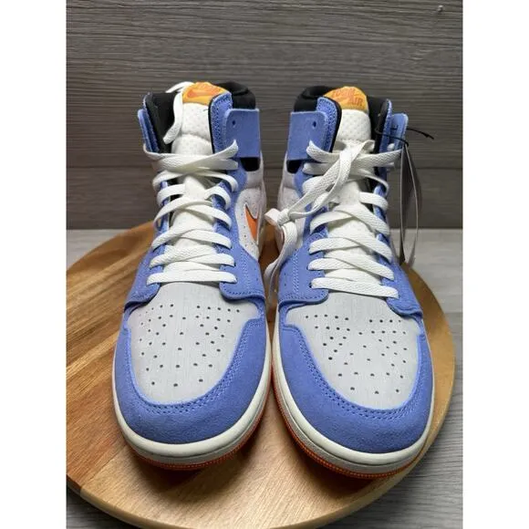 Nike Air Jordan 1 High Zoom CMFT 2 Shoes University Blue Sail DV1307-184 Size 10