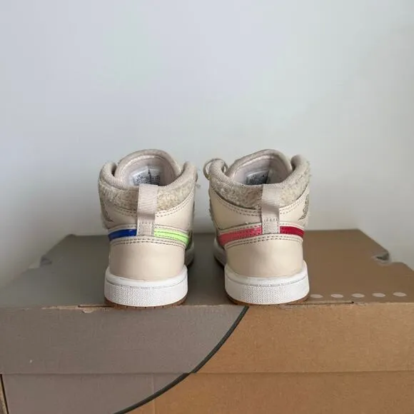 Nike Air Jordan 1 Mid Utility Multicolor ‘Fleece’ Kids Sneakers- SZ 10.5 C