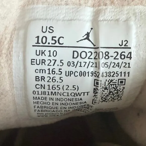 Nike Air Jordan 1 Mid Utility Multicolor ‘Fleece’ Kids Sneakers- SZ 10.5 C