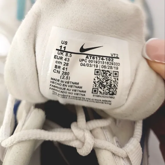 Nike Air Max 270 React Sneakers - White, Blue, Purple