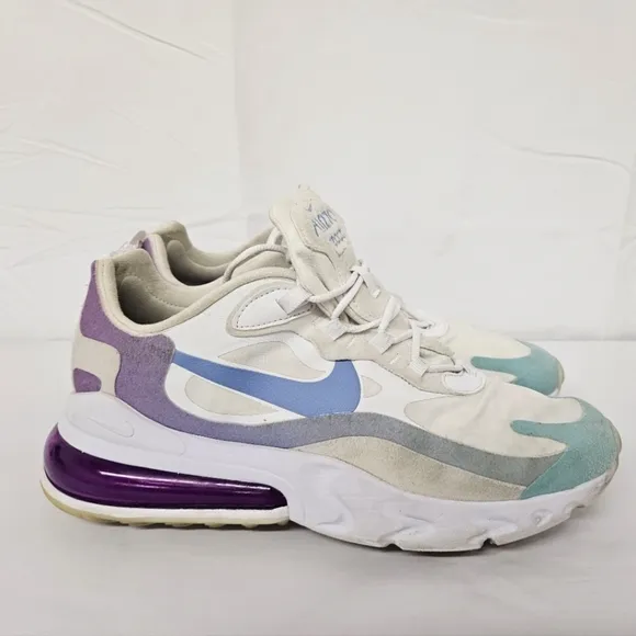 Nike Air Max 270 React Sneakers - White, Blue, Purple