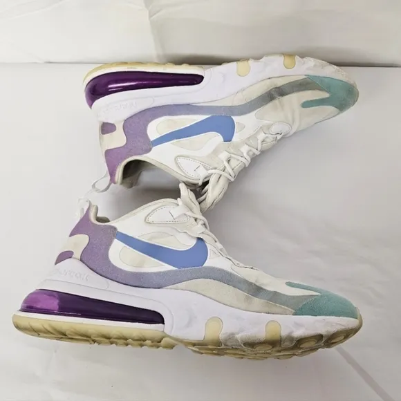 Nike Air Max 270 React Sneakers - White, Blue, Purple