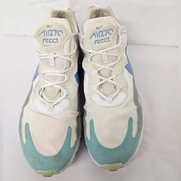 Nike Air Max 270 React Sneakers - White, Blue, Purple
