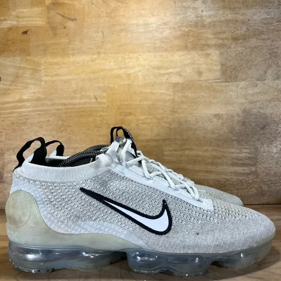 Nike Air VaporMax 2021 FK Men’s Size 10.5 Shoes Sneakers White Metallic Silver