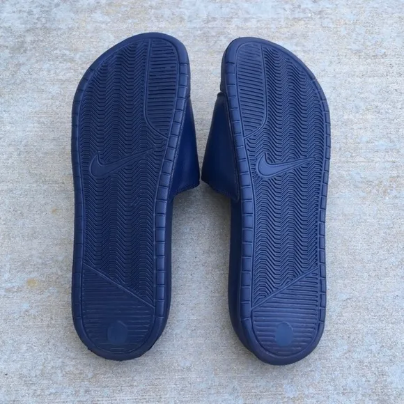 NIKE BENASSI SLIDES JUST DO ITJDI NAVYS MINT BLUE WHITES