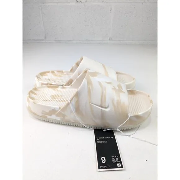 Nike Calm Slide SE Sandals - Phantom Marble - 9W 8M