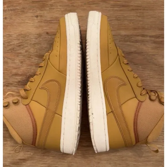 Nike Court Vision Mid Winter Tan Elemental Gold Sneakers Size 9