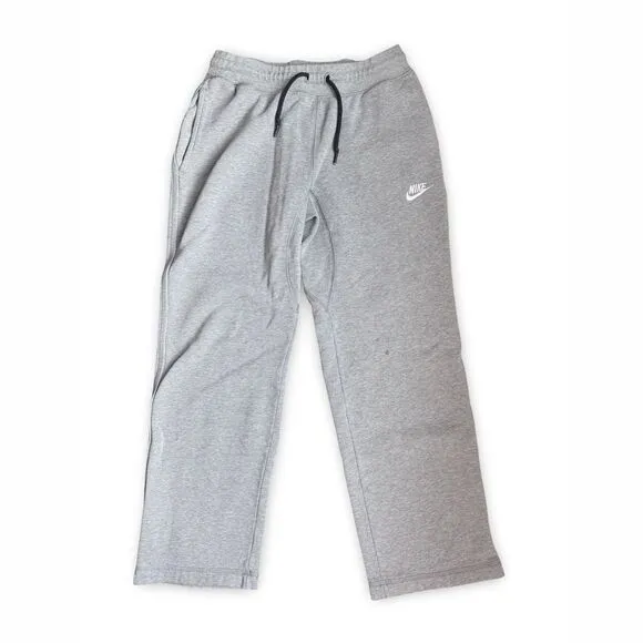 Nike Fleece Sweatpants Joggers with Pockets‎ Gym Training Gray Men's Size M
