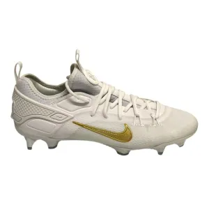 Nike Huarache 9 Elite Low LAX Lacrosse Cleats White Gold Men's 12 FD0089-100
