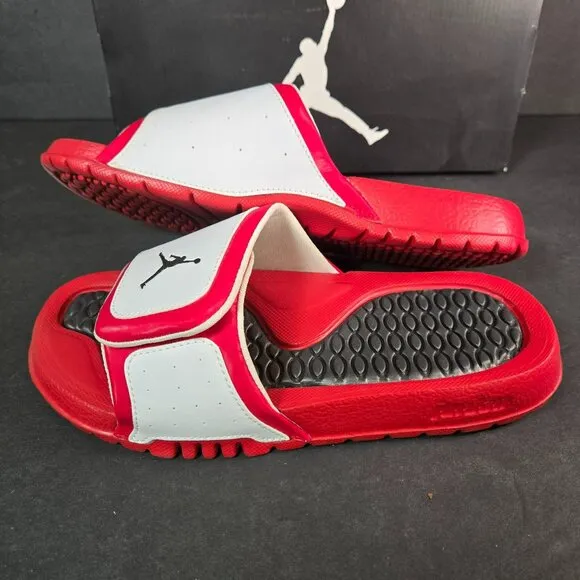Nike Jordan Hydro 2 Retro Slides Shoes White Red - 6Y Boys / Womens 7.5 (313194)
