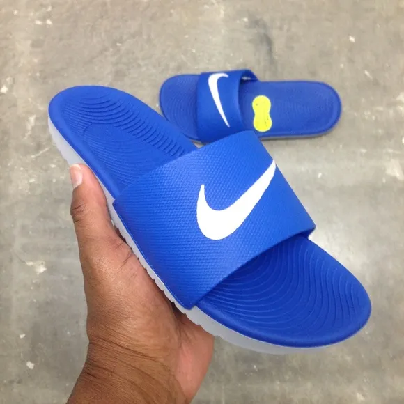 NIKE KAWA SANDALS GS PS SWOOSH ROYAL BLUE YOUTH