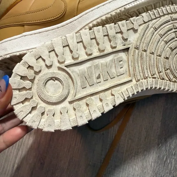 Nike Men's High-Top Sneakers in Mustard Yellow outdoor